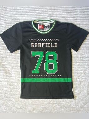 Garfield Kids' Black & Green '78 Athletic Jersey Tee